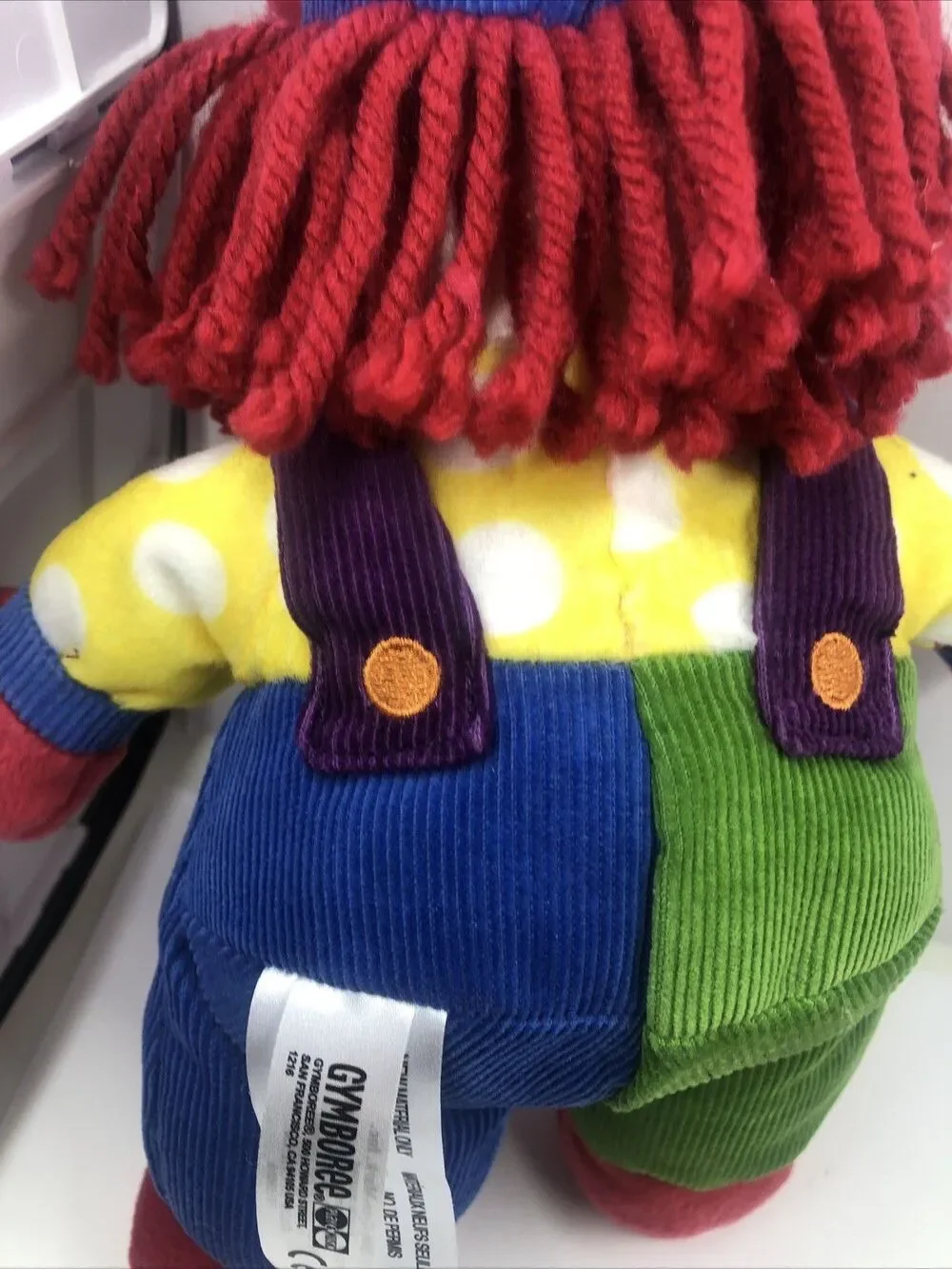 Gymboree Clown Plush 11” Inch Primary Colors Stuffed Animal Toy Gymbo 2006